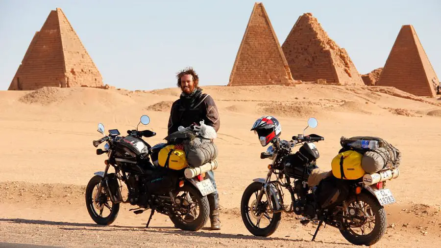 Adventure bike riding in Sudan