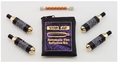 CO2 cartridges is an easy way to inflate tube-type adventure bike tires