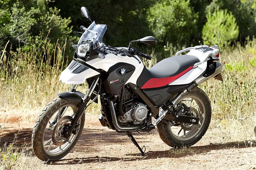 The 2010 BMW G 650GS is the least tall adventure bike