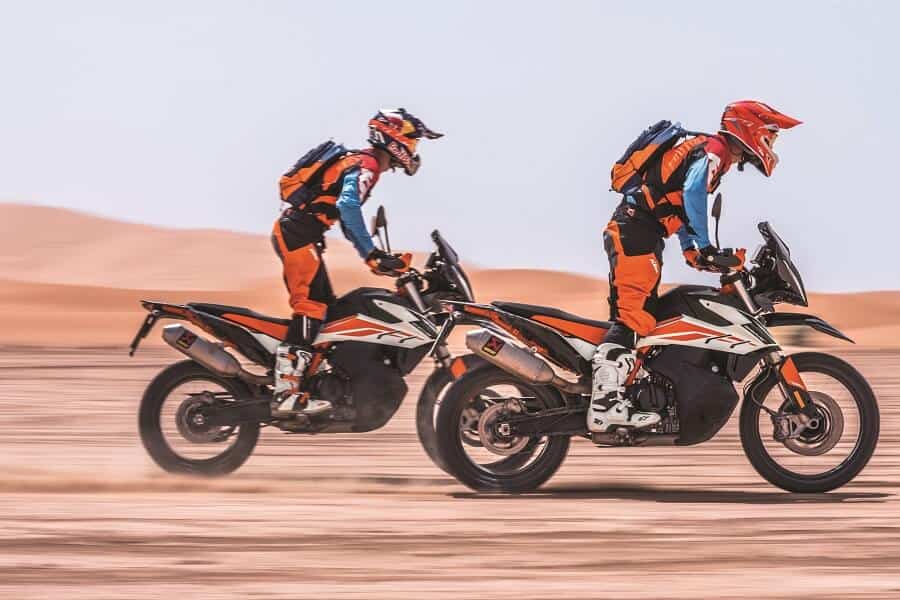 KTM 790 Adventure R in the desert