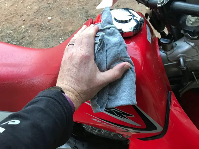 Dry your bike after washing it